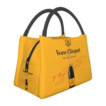 Пакеты для ланча Champagne VCP Clicquots Veuve, Изолированная сумка-холодильник, Переносная Холщовая сумка для пикника, Сумки для хранения продуктов