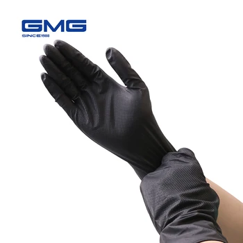 Перчатки для механиков GMG, нитриловые перчатки, противоскользящие перчатки для бытовой уборки, моющие, черные, Оранжевые, Желтые, зеленые, антистатические перчатки