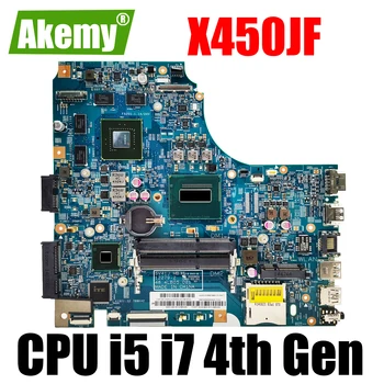 Материнская плата ноутбука X450J Для ASUS X450JB X450JF A450J SV41JV X450JN Материнская плата с процессором I5 I7 GT745M GT850M GT940M LVDS/EDP