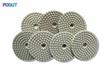 Алмазные полировальные накладки дисковая шлифовальная площадка 4 дюйма влажная полировка 7 шт./лот гранитный камень мраморная плитка полировка бетона