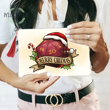 Забавная Косметичка с Рождеством Христовым на 2023 Год, Подарочные украшения с принтом Санта-Клауса, Многофункциональные женские дорожные сумки для хранения