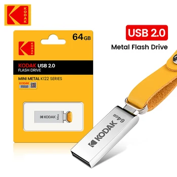 100% Металлические USB-флешки KODAK, ремешок для ключей, флеш-накопитель USB2.0, флэш-накопитель 64 ГБ 128 ГБ для автомобильных ноутбуков, ноутбуков MacBook