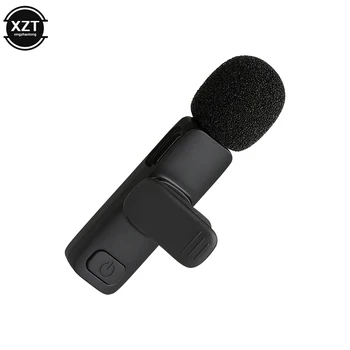 Беспроводной Петличный микрофон, Совместимый с Bluetooth, Портативный Микрофон для записи аудио-Видео Для мобильного телефона iPhone Android Live Game