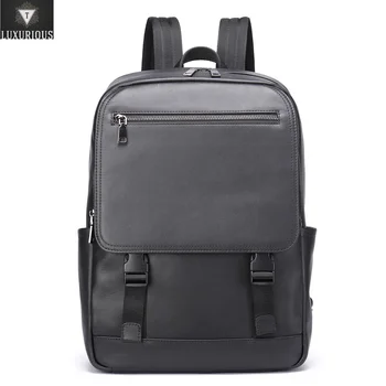 Рюкзак Executive для ноутбука 13,3 дюйма, деловой рюкзак из натуральной кожи, большой усиленный рюкзак, противоугонная дорожная школьная сумка