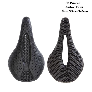 3D Печатное карбоновое седло из углеродного волокна, сотовое полое Седло, сверхлегкие дышащие велосипеды для горных дорог, мягкое сиденье, Запчасти для велоспорта