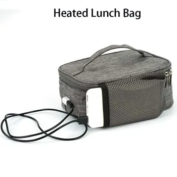 USB Нагревательный Ланч-бокс, Изоляционная сумка для пикника на открытом воздухе, Офисная Водонепроницаемая Оксфордская Портативная сумка для ланча с электрическим подогревом
