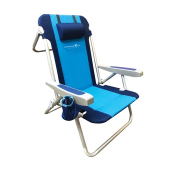 Пятипозиционное роскошное кресло двухцветного темно-синего цвета, долговечное и крепкое, грузоподъемностью 225 фунтов