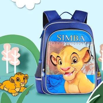 2022 Disney Simba Школьные сумки для мальчиков, ортопедический рюкзак на плечо для учащихся начальных классов, Большой емкости, подарки для детей 1-3 класса, Mochila