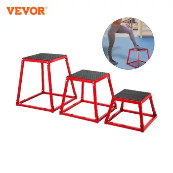 Набор Плиометрических платформ VEVOR Box Set для фитнес-упражнений Jump Box Step Plyometric Box Jump для тренировок по фитнесу (18.12.24/ Красный)