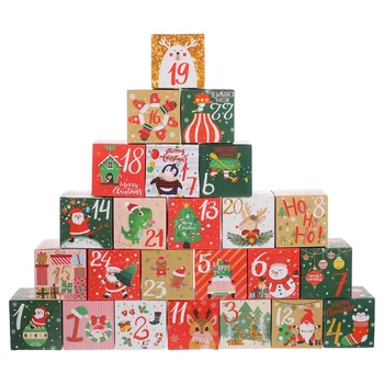 Рождественская коробка конфет, контейнер для кексов, Бумажный упаковочный кейс, Контейнеры для вечеринок, сувениры