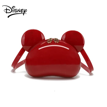 Disney Сумка через плечо для женщин, ПВХ сумка с Микки Маусом, Милые Роскошные Дизайнерские кошельки, боковые сумки для девочек, Бесплатная доставка