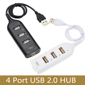 Новый Высокоскоростной Концентратор-Адаптер USB Hub Mini USB 2.0, 4-Портовый Разветвитель Для Портативных ПК, Приемник для Ноутбука, Компьютерная Периферия, Аксессуары