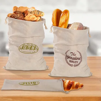 Льняная сумка для хлеба, Многоразовые сумки для хлеба, сумки на шнурке, Сумка-органайзер для хлеба ручной работы, Кухонные контейнеры для хранения продуктов