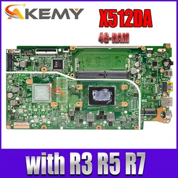 X512DA Материнская плата Для ноутбука Asus VIVOBOOK F512DA X512D X712DA X512DK Материнская плата 4G-RAM R3-3200 R5-3500 R7-3700U 100% Тест