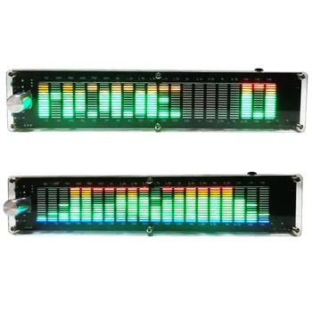 Светодиодная лампа уровня музыкального спектра, многомодовый DSP-эквалайзер, 15 сегментов эквалайзера, Звукосниматель с голосовым управлением, Цветная акриловая оболочка