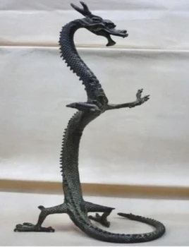 Китайские характеристики изысканная бронзовая статуя дракона ручной работы, бронзовые заводские розетки