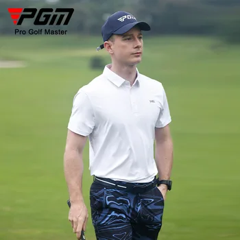 Мужская летняя спортивная футболка для гольфа PGM Golf, дышащая мягкая эластичная повседневная футболка, фабричная