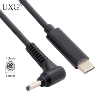 Тип C USB-C Вход для постоянного тока 4,0 * 1,3 мм, кабель для зарядки PD под углом для ноутбука 18-20 В