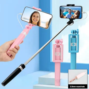 Выдвижной Монопод Key Selfie Stick Портативный Ручной для iPhone 6 11 12 Plus Samsung Huawei Sony LG Xiaomi OPPO Складной