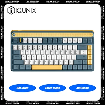 Беспроводная Механическая клавиатура IQUNIX A80 с Трехрежимной Rgb Подсветкой для Горячей Замены 4000 мАч Игровая Клавиатура Pc Gamer Mac Ноутбук Офисный Подарок