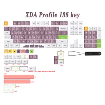 Колпачки для ключей Sweet Monster XDA Keycap для механической клавиатуры dz60/RK61/64/gk61/68/98 Alice Layout gmmk 7u 2,25/2,75 Разделенный пробел
