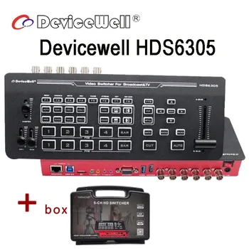 Мини-коммутатор DeviceWell HDS6305 с 4-канальными HD-входами, совместимыми с HDMI, Видеопереключатель для медиа-трансляции видео в прямом эфире по телевизору