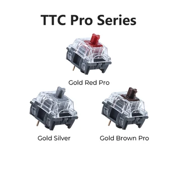 Серия TTC Gold Professional с 3 контактами, Линейный/тактильный/Серебристый переключатель RGB SMD MX для настройки механической клавиатуры
