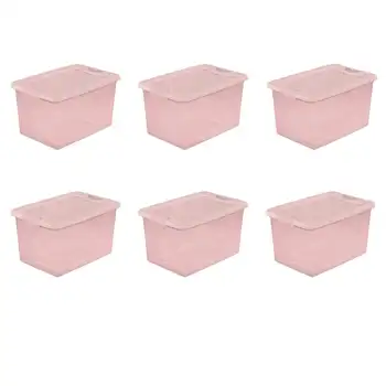 64 шт. Пластиковая коробка с защелкой, румяна розового оттенка, набор из 6 штук