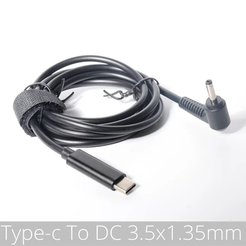 (3,5 мм/1,35 мм) USB Type C PD Кабель для зарядки ноутбука Шнур Адаптер Питания постоянного тока Конвертер постоянного тока 3,5 X 1,35 мм Штекер под прямым углом 90 градусов