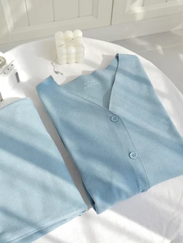 2023 новая термальная пижама женская осенне-зимняя джинсовая одежда для дома с длинными рукавами
