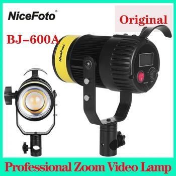 Nicefoto BJ-600A Профессиональный Зум-Видеоламповый Прожектор с Подсветкой 2700K-6500K Без Звука Для Видеоблога В прямом эфире Atmosphere Spotlight