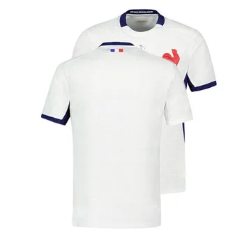 2023 Франция Выездная Регбийная Майка Domicile белая Рубашка Размер S-5XL