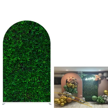 Тематический арочный фон с зеленым газоном, Чехлы для вечеринок, арочные панели, декорации для свадьбы, Дня Рождения и душа ребенка