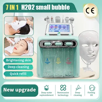 2023 7 В 1 H202 Мелкопузырчатый косметический инструмент Skin Spa Специальный многофункциональный инструмент для инъекций угрей