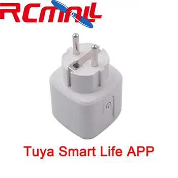 RCmall Wifi Smart Plug, приложение Tuya Smart Life, работает с Alexa Google Assistant IFTTT для голосового управления таймером Mini Smart Switch