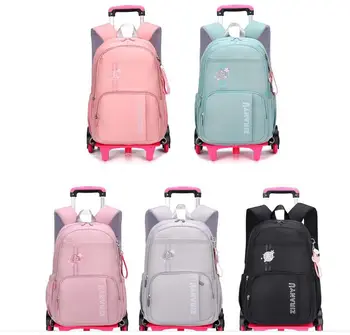 ZIRANYU Студенческий Школьный Рюкзак на Колесиках, сумка на Колесиках, Школьный рюкзак на Колесиках, сумка для девочек, Школьная тележка, рюкзак, сумка для детей