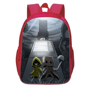 Рюкзак Little Nightmares, подростковые школьные сумки с принтом приключенческой игры для мальчиков и девочек, милый рюкзак, розовый дорожный рюкзак для книг