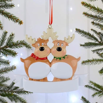 Рождественский орнамент из смолы, Лось украшает Рождественскую елку, подвесной кулон 