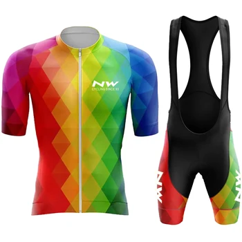 NW Велосипедная Форма Cycle Jersey Весенне-Летний Комплект Одежды 2023 Спортивная Одежда Велосипедные Майки Мужские Шорты Нагрудник Мужской Mtb Man