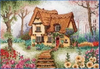 Amishop Высококачественный Романтический набор для счетной вышивки крестом Dream House Home Cottage