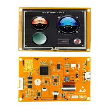 4,3-дюймовый TFT-ЖК-модуль Stone включает процессор, управляющую программу, драйвер, флэш-память, порт RS232 / TTL, Wi-Fi / Bluetooth,