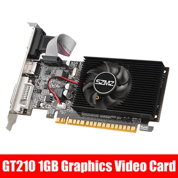 Видеокарта GT210 1G Graphics с портом DVI VGA HD-Compatibe Видеокарта DDR3 Graphics Card 64Bit 500MHz GPU Настольный Компьютер