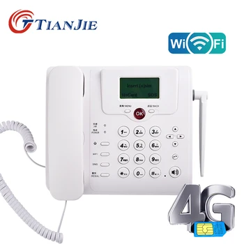 4G Wifi Маршрутизатор 3G/4G LTE GSM Беспроводной Фиксированный Голосовой вызов Настольный Телефон Стационарный Телефон Беспроводной Модем Wi-Fi Покрытие с Батареей