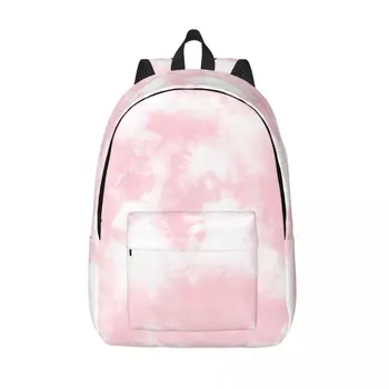 Tie Dye Розовый Повседневный рюкзак, прочный школьный деловой рюкзак для мужчин и женщин, холщовые сумки для колледжа