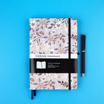 Записная книжка с резинкой в виде пули в виде серых цветов, дневник-планировщик, дневник в твердой обложке формата А5