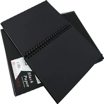 Новая черная картотека Формата А4 120 Страниц, черная картотека на внутренней странице, книга на катушке, Граффити, Фотоальбом формата А3, Черный блокнот для рисования, сделай сам