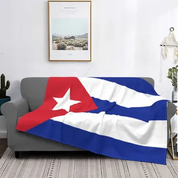 Флаг Кубы, Тропическое Кубинское одеяло, Флисовое Осенне-зимнее многофункциональное ультрамягкое одеяло для дома, коврик для путешествий