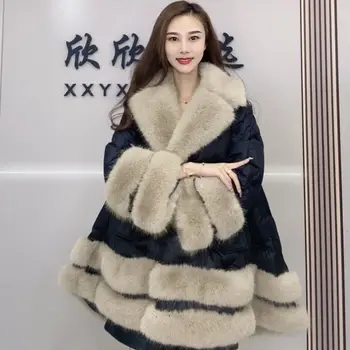 Старший темперамент, женский дизайнерский плащ, новый стиль, теплая пуховая куртка, пальто