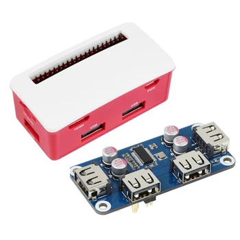 USB-концентратор HAT Плата расширения Стартер для RPI 0 Raspberry 2 WH 3A 3B 3 Модель 4 4B Коробка аксессуаров