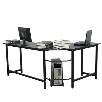 L-образный длинный и короткий настольный компьютерный стол Офисная мебель